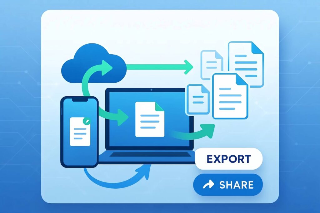 Exporting and Sharing